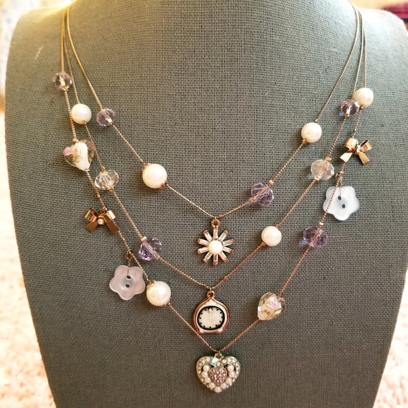 Betsey Johnson Jewelry - RARE Betsey Johnson Tiered Illusion Necklace Betsey Johnson Jewelry - RARE Betsey Johnson Tiered Illusion Necklace